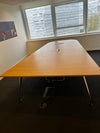 Used Oak Laminate 2 Piece 3000mm x 1800mm>1220mm (10-12 Seater) Boardroom Table