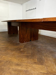 Used Walnut Veneer 4 Piece Barrel Shaped Boardroom Table 4820mm x 1510mm>1020mm