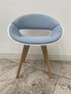 Used Kusch & Co Volpino 8240 Reception/Breakout/Arm Chair in Pale Blue & White (1 x Pair of )