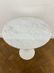 Used Knoll Saarinen Style Tulip Coffee/Side Table with Marble Top 510mm Diameter