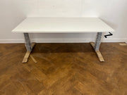 UNUSED Verco White 1600mm x 800mm Manual Sit/Stand Desk