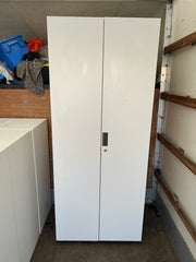 Used Vitra White Wooden 2 Door Cupboard