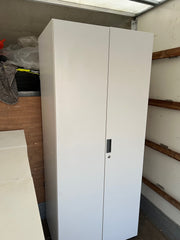 Used Vitra White Wooden 2 Door Cupboard