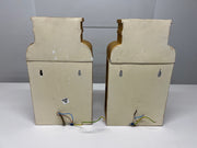 A Pair of Wall Mounted Square Lantern Hall Lights
