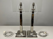 A Pair of Obelisk Style Art Deco Table Lamps (No Shades)