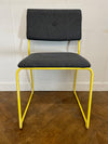 Used Bla Station Tundra Meeting Chair Grey Cloth/Yellow Frame (Set of 4)