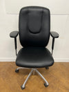 Used Boss Neo Swivel Chair in Black Vinyl.