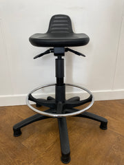 Used Laboratory/Technician Posture Stool Polyurethane Seat Draughtsman