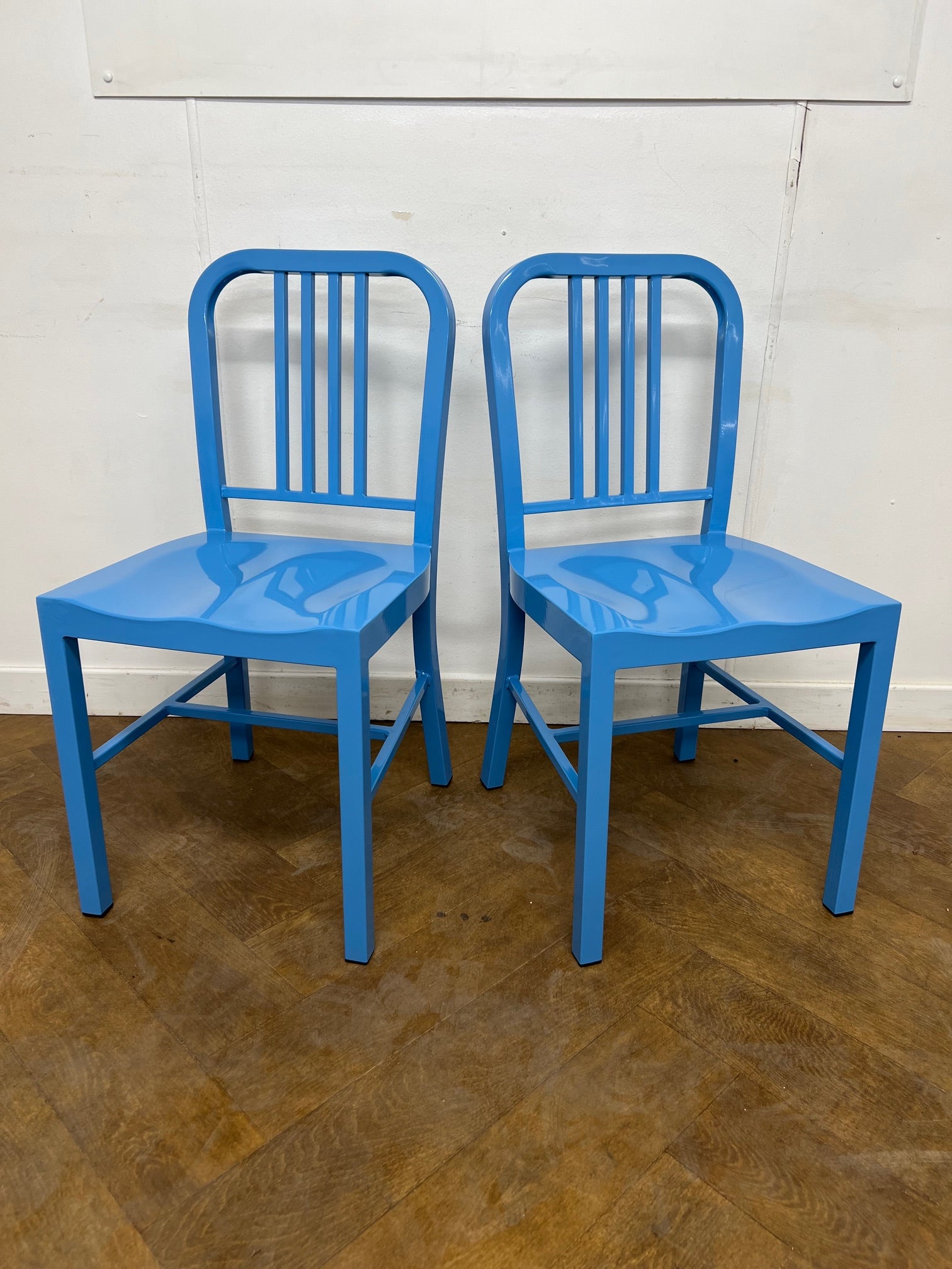 NEW Replica Emeco 1006 Steel Navy Chair Finished in a Blue Painted