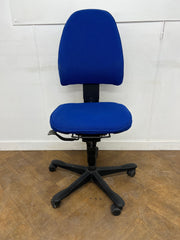 Kinnarps 6000 Re-Upholstered in Blue Cloth (No Arms)