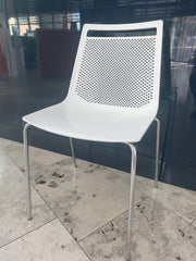 Used Akami Na Stackable White Chair Designed by Stefano Sandona for Gaber