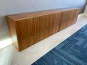 Used Walnut Veneer 2 Piece Boardroom/Conference Table 4000mm x 1400mm (Seats 12-16)