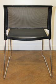 Used Black Mesh Wilkhahn Stacking Chairs Sold as a Set of 4