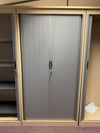 Used 2 Metre Tall Maple Tambour Fronted Cupboard