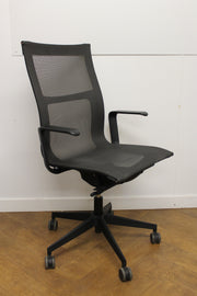 Used Black Mesh ICF Swivel Chair