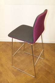 Used Boss Designs 'Arran' High Stools Brown with Purple Stripes