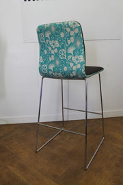 Used Boss Designs 'Arran' High Stools Turquoise Flower Pattern