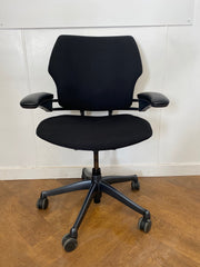 Used Humanscale Freedom Black Cloth Task Chairs with Arms