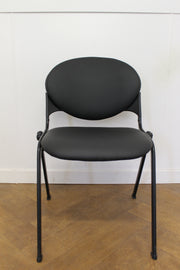 Used Prima Black Vinyl Stacking Meeting Chairs