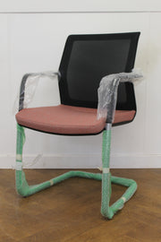New. Orangebox WD-CA Pink Cloth Meeting Chair