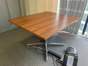 Used Bene Walnut 1200mm x 1000mm Meeting Table Seats 2-4
