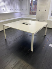 Used White Meeting Table 1600 x 1600mm.