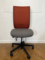 Used Pledge Kind Mesh Back Operator Chair without Arms Model KDT03B/SS