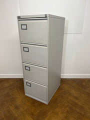 Used Triumph Steel Grey 4 Drawer Filing Cabinet