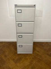 Used Triumph Steel Grey 4 Drawer Filing Cabinet