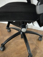 Used RH Logic 300 Black Cloth Swivel Chair with Headrest and Arms