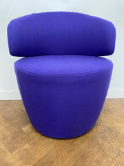 Used Purple Cloth Tub Chairs