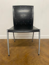 Used Konig & Neurath Tebvo Black 4 Legged Stacking Canteen Chair.