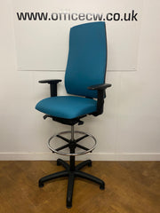 Used Interstuhl Goal 302g draughtsman Chair - Teal
