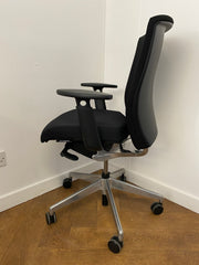 Used Senator Enigma Black Cloth Operator/Swivel Chair