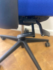 Used Interstuhl Goal 302G Office Swivel Chair - Re-upholstered in Blue Cloth
