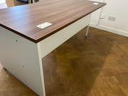 NEW Walnut/White 1600mm Corner desk