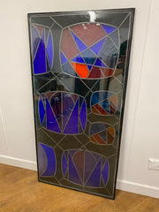 A 3 Part Modern Leaded Stained Glass Window from the H Club on Endell Street Covent Garden