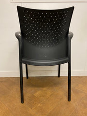 Used Herman Miller Black Cloth Stacking Meeting Chair