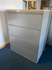 Used Bisley 4 Drawer Lateral Filing Cabinet