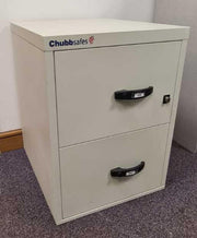 Used Chubb 2 Drawer Fire Resistant Filing Cabinet
