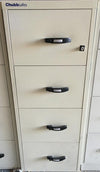 Used Chubb 4 Drawer Fireproof Filing Cabinets 1410mmh