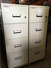 Used Chubb 4 Drawer Fireproof Filing Cabinets 2 Hour Burn Time