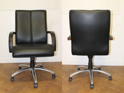 Used Hands of Wycombe Black Leather Executive Swivel Chair Leather