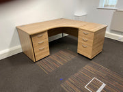 Used Lee & Plumpton Corner Desk with 2 x Pedestals