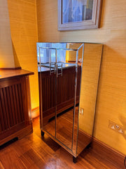 A Borghese Mirrored Art Deco 2 Door Cabinet.