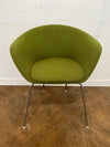 Dark Green Cloth 4 Legged Tub/Reception Chair.