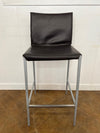 Zanotta Lio/Leo Brown Leather Italian Bar Stool Designed by Roberto Barbieri 2005