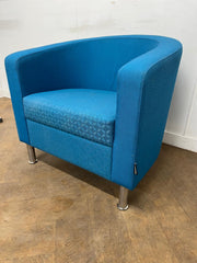 Edge Designs Blue Cloth Tub Chair
