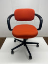 Used Vitra Allstar Orange Cloth Black Frame Swivel Chair