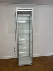 Used Aluminium Framed Fully Glazed Display Cabinet 1815mmh x 500mmw x 500mmd